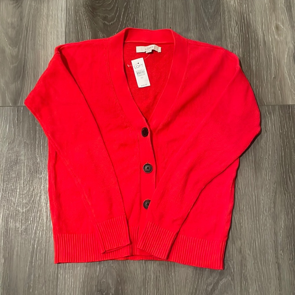 Red Loft Cardigan ✨